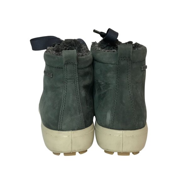 ECCO Gore-Tex Ankle Boots Gray Leather Mens Size 8/39 Winter Warm Shoes - Picture 5 of 11